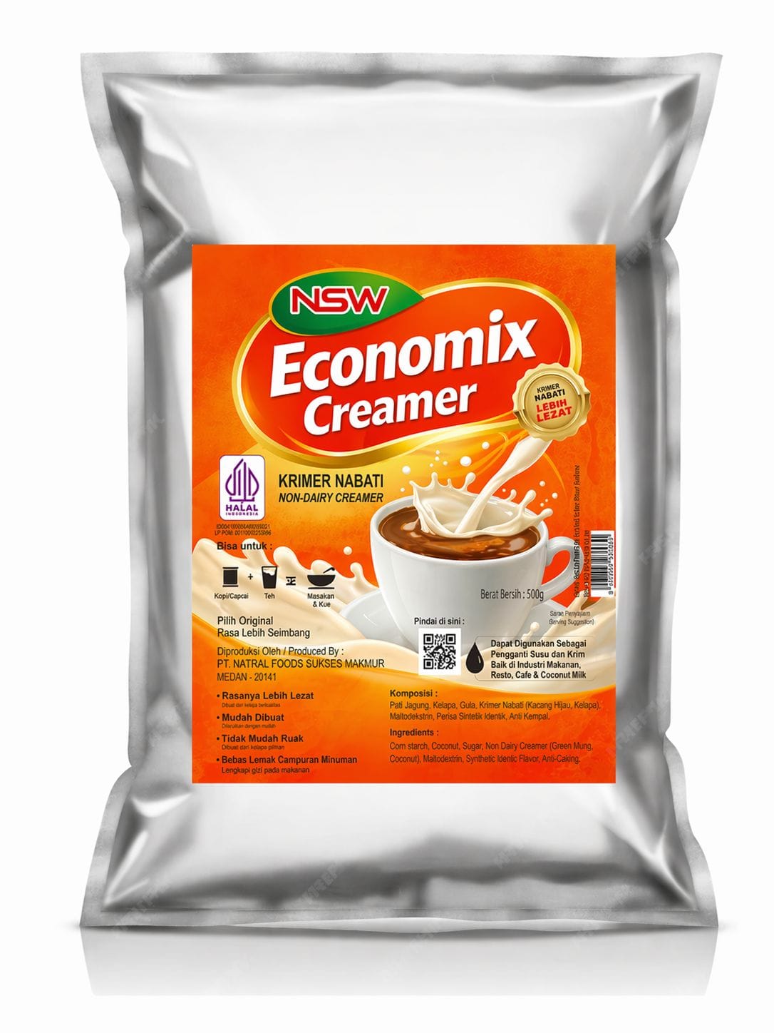 Kemasan foil Economix Creamer krimer nabati.