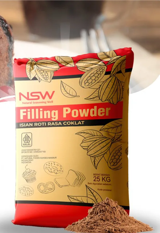 Karung Filling Powder NSW isian roti rasa coklat dengan bubuk coklat.